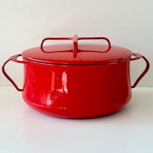 Vintage Red Dansk Kobenstyle 2.5 Quart Casserole Made in France Jens Quistgaard Mid Century Modern