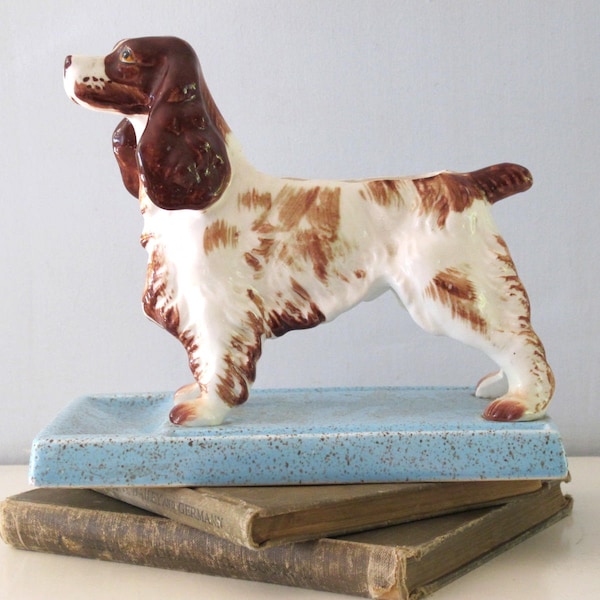 Vintage Irish Setter Porcelain Desk Organizer/ Planter/ Men's Valet