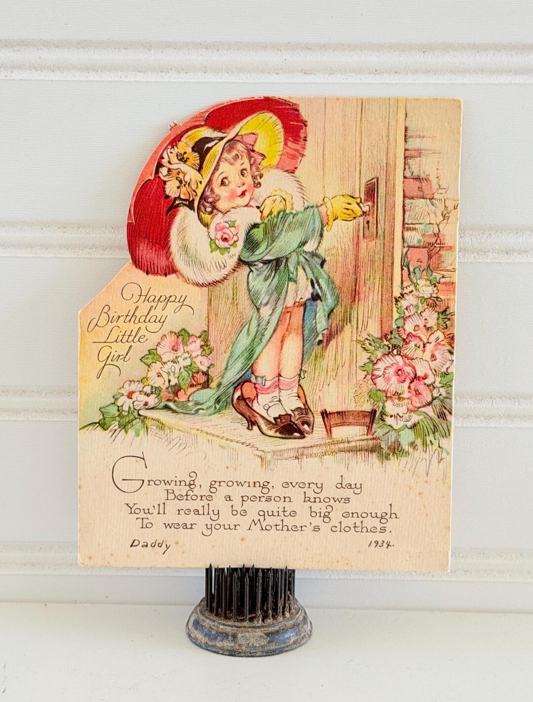 Vintage Birthday Card Happy Birthday Little Girl - Etsy