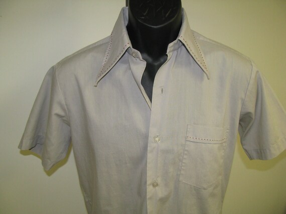 Vintage 70s or 80s Grey Shirt by Fruit of the Loo… - image 6