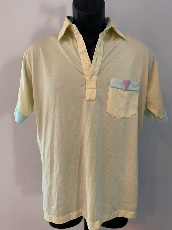 Vintage 80s Pastel Polo - Size Small or Medium - image 1