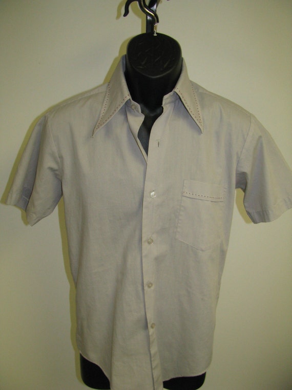 Vintage 70s or 80s Grey Shirt by Fruit of the Loo… - image 7