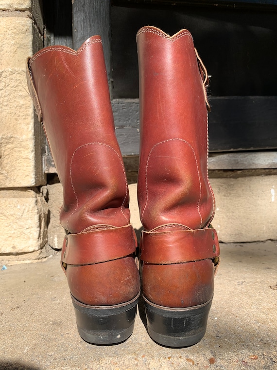 Vintage Motorcycle Engineer Boots, Maker Unknown - Size 9.5C 