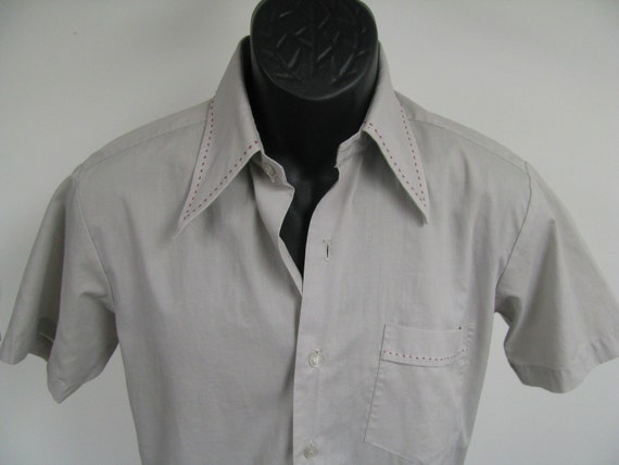 Vintage 70s or 80s Grey Shirt by Fruit of the Loo… - image 5