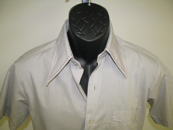 Vintage 70s or 80s Grey Shirt by Fruit of the Loo… - image 4