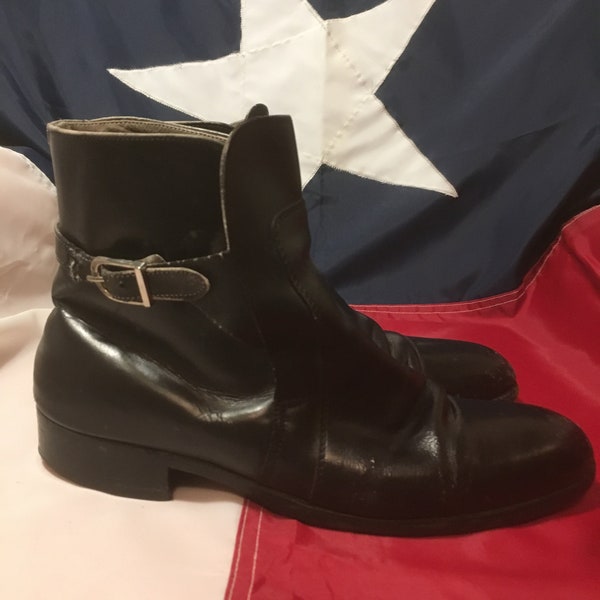 Vintage Black Ankle Boots - Size 9.5B