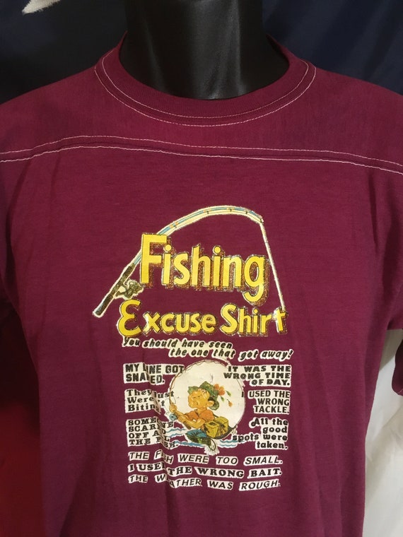 Vintage Fishing Shirt Size Medium fits Small 