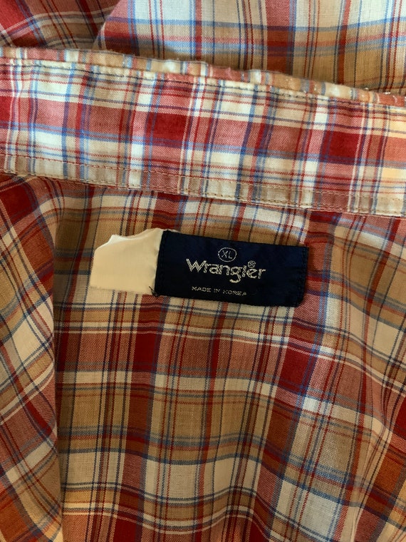 Vintage Wrangler Western Shirt - Size XL (check m… - image 4