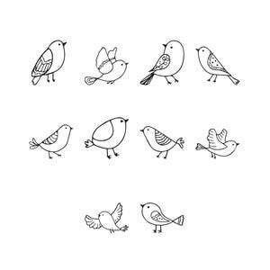 Flying Bird Line Art Embroidery Design Bundle, Minimalist Bird Outline Modern Nature Machine Embroidery File, Instant Download, 5 Size