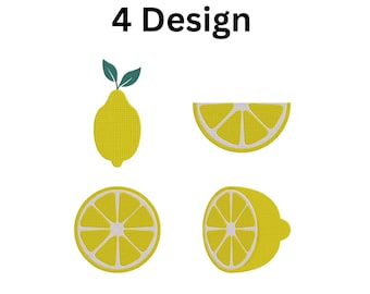 Diseño de bordado de limón