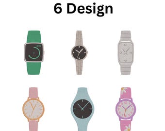 Watch Embroidery Design Set