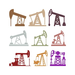 Oil Pumpjack Embroidery Design, Rig Pump Industry Machine Embroidery File, Oil Field Instant Download
