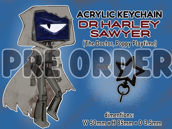 Poppy Playtime ハーレーソーヤー　アクリルキーホルダー ステッカー DOCTOR HARLEY SAWYER // the Doctor Poppy Playime / 8.5cm Acyrlic
