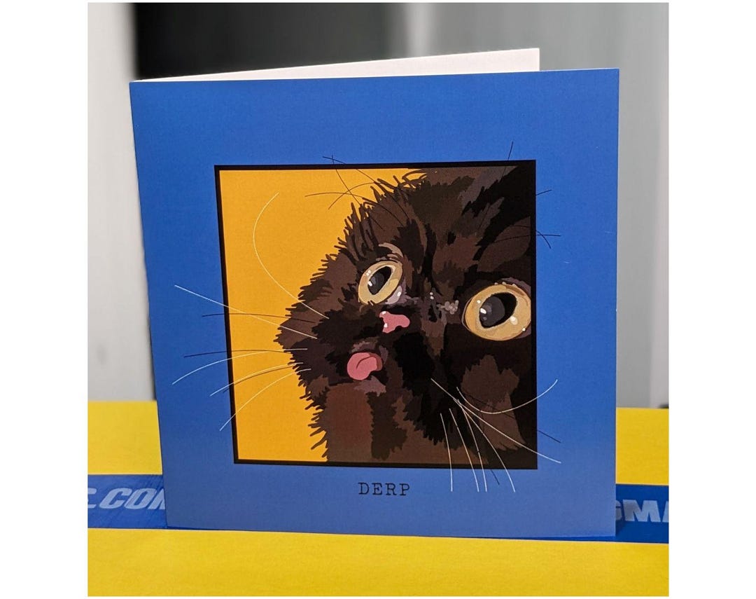 Cat Greeting Card - by Cardiff Artist - Etsy Australia