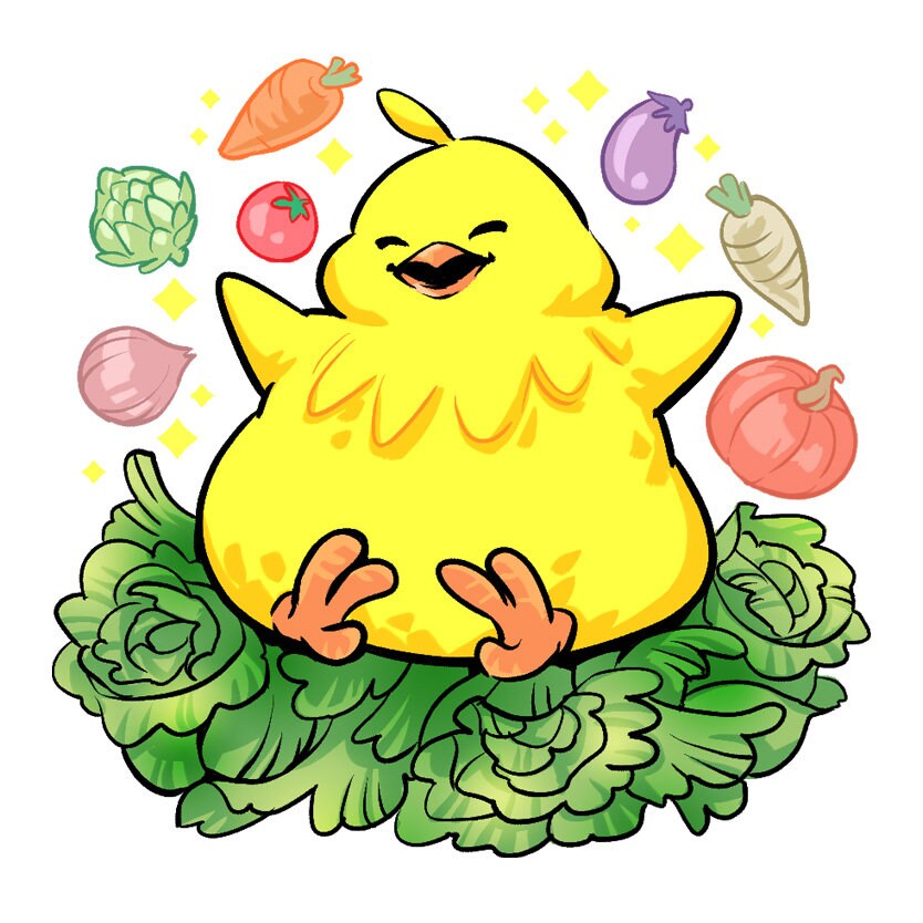 Fat chocobo FFXIV mount minion FF14 Final Fantasy cute Etsy