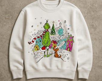 Grinch & Max Whoville Christmas Illustration (Digital Download)