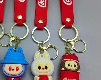Bubu Pals Collectible Keychain: Cola-Themed Cartoon Character