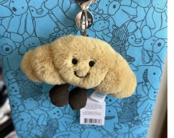 Plush Keychain | Smiling Face Bag Charm, Backpack Clip Accessory