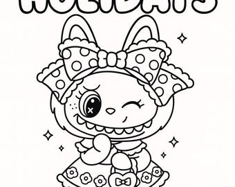 Happy Holidays Bubu coloring sheet!