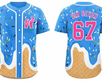 Ice Cream Drip Baseball Jersey – Viral 67 Trend, Sprinkles Shirt