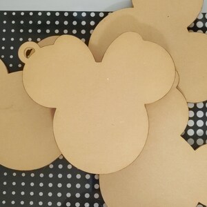 Acrylic Minnie Mouse Keychain Blanks (Qty. 10)