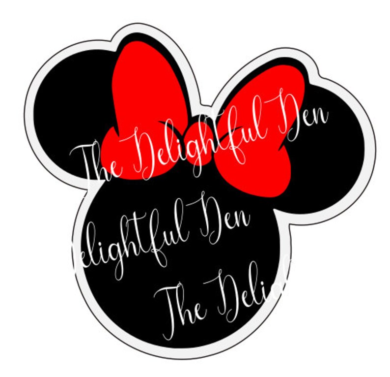 Minnie Mouse with Polka Dot Bow SVG