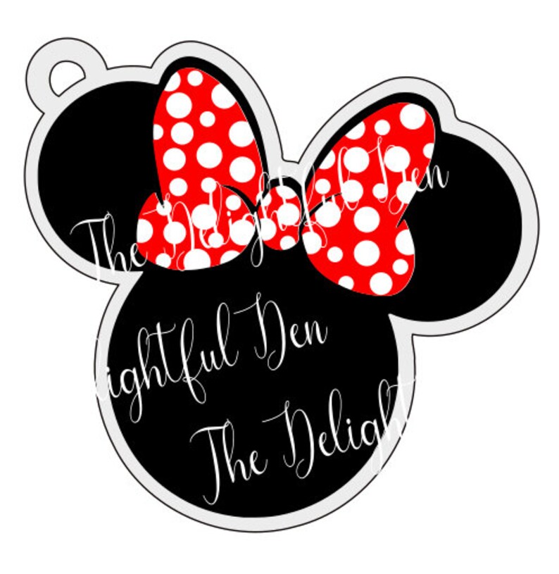 Minnie Mouse with Polka Dot Bow SVG