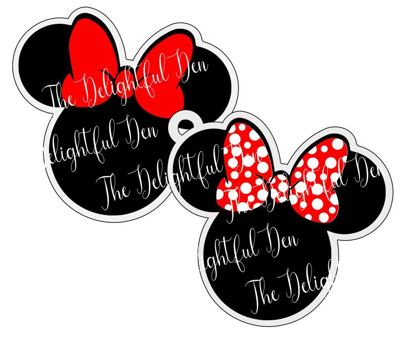 Minnie Mouse With Polka Dot Bow SVG - Etsy