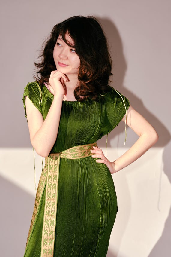 slim fit dress slacks Element maxi length pleated slip dress – The Gallery Collection main image 1