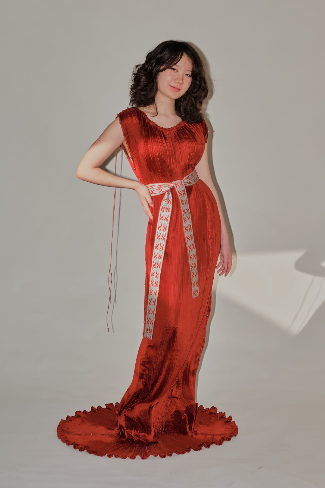 Vestido de seda Siena plisado inspirado en Fortuny España