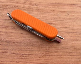Custom Victorinox 58mm Scales | Textured G10 with Pen Slot | Transform Classic SD into Signature