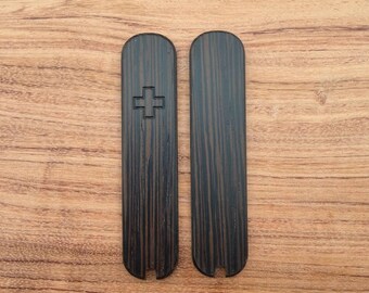 Custom Wenge Wood Scales for Victorinox 74mm (NOT For 58mm) | Handmade Swiss Army Mod