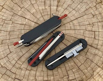 Custom Victorinox G10 Scales With Tweezers, Toothpick, Pin & Retractable Pen Slots