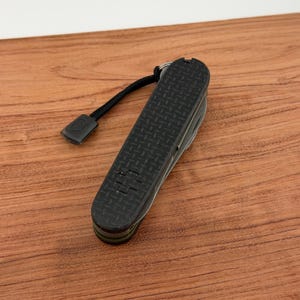 Custom Victorinox Compact | Black Micarta Scales | Dark Green G10 Liners image 4