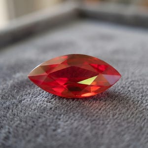 16x10mm Marquise Red Ruby Gemstone | Faceted Lozenge Cut Center Stone
