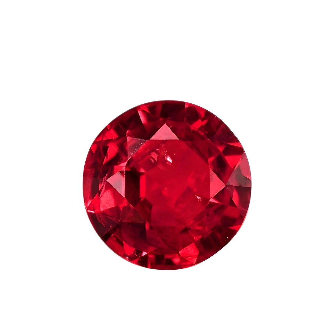 September Ruby Natural Ruby Round Cut Loose Gemstone, September Birthstone, Engagement ...