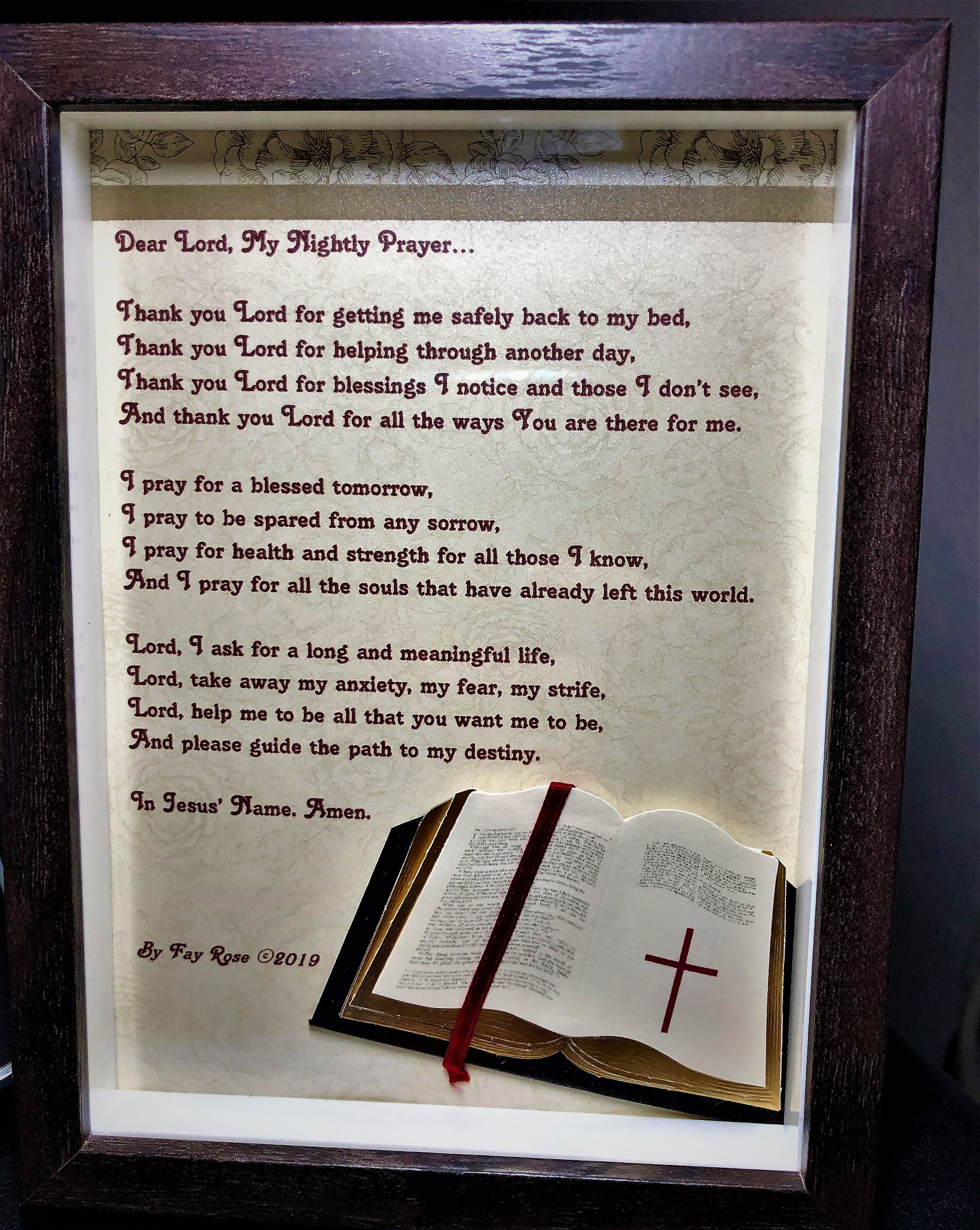 Inspirational Framed Prayer