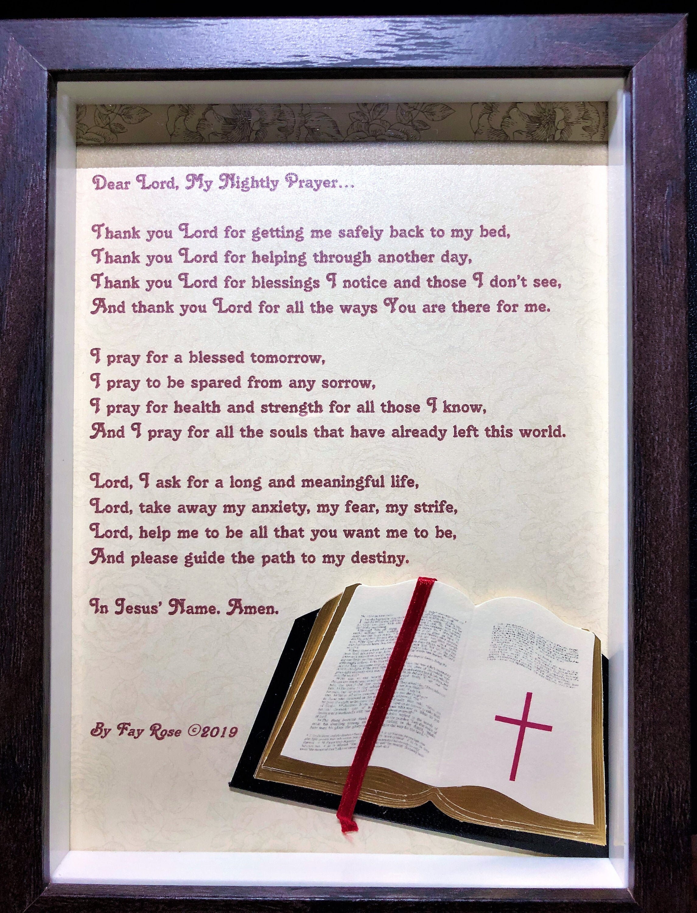Inspirational Framed Prayer