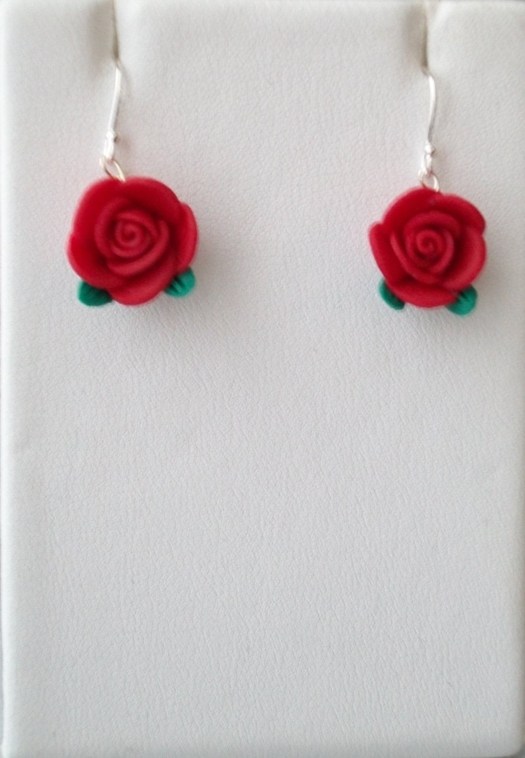 Red Rosebud Earrings