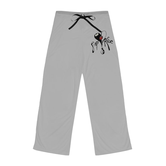 Women's Pajama Pants with Fay Rose Logo - Light Grey - Cozy Sleepwear, Loungewear, Everyday Wear