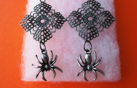 Spider Web Earrings