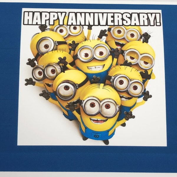Minion Happy Birthday Card - Etsy