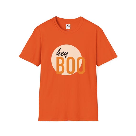 Hey Boo Ghosts T-Shirt | Retro Halloween Moon Graphic Tee