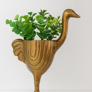 Gold Metal Ostrich Planter Pot Planter | Succulent Planter | Ostrich Planter Pot | Christmas Gift