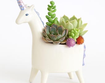 Whimsical Unicorn Planter | Succulent Planter | Unicorn Planter Pot | Gift for Unicorn Lovers | Mother's Day Gift