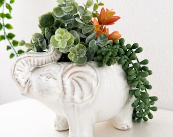 Ceramic  Elephant Planter | Succulent Planter | Elephant Planter Pot | Mother's Day Gift