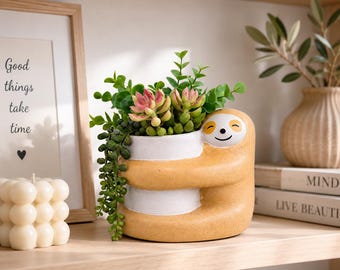 Sloth Planter Pot | Succulent Planter | Sloth Planter Pot | Gift for Sloth Lovers