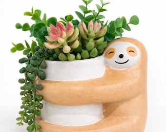 Sloth Planter Pot | Succulent Planter | Sloth Planter Pot | Gift for Sloth Lovers | Mother's Day Gift