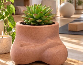 Lotus Position Flower Pot | Yoga Pose Planter | Meditation Succulent Holder | Body Planter