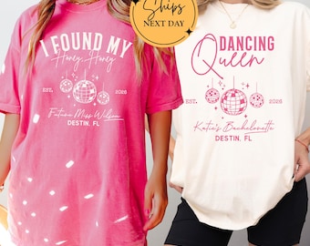 Custom Bachelorette T Shirt, Dancing Queen Bachelorette Party Tees, I Found My Honey Honey Tee, 2026 Bachelorette Trip Outfits